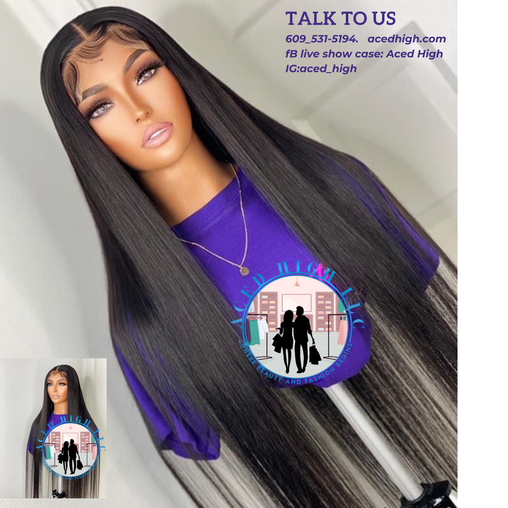 Talkyo Natural Color Long Body Wave Lace Front Wig